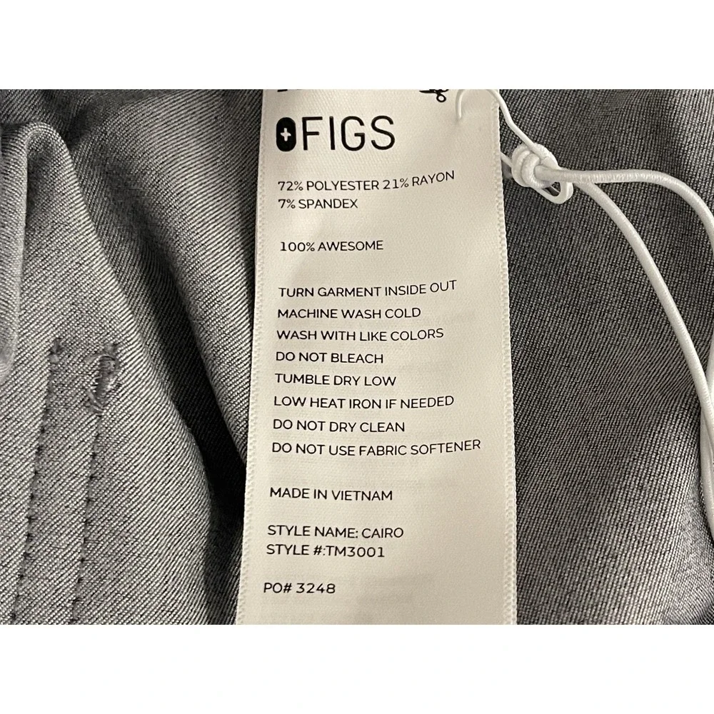 Figs Cairo Cargo Scrub Pants Mens 2XL Gray Technical Collection Work Stretch NEW